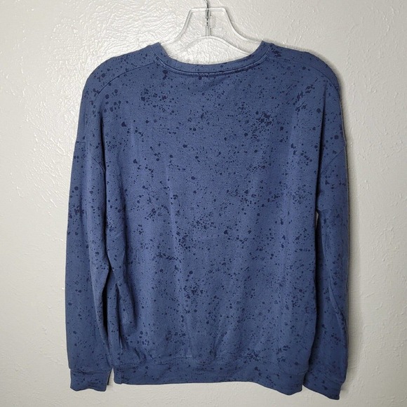 Athleta Studio To Street Splatter Sweatshirt Size XXS blue Lyocell top Lounge - Picture 7 of 8